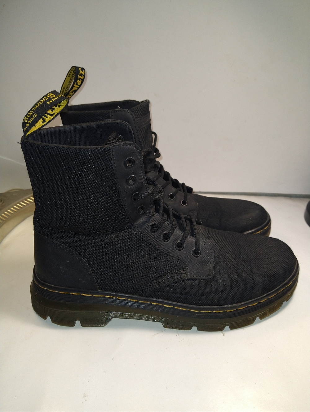 Dr. Martens Combs Poly Ripstop Canvas Combat Boots Men's sz 10M.